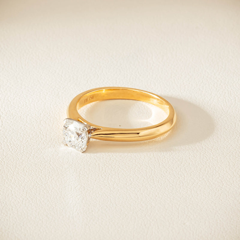 18ct Yellow Gold .72ct Reclaimed Diamond Venetian Ring - Ring - Walker & Hall