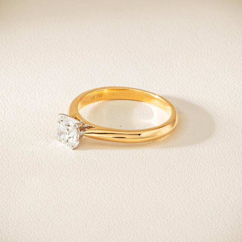 18ct Yellow Gold .72ct Reclaimed Diamond Venetian Ring - Ring - Walker & Hall