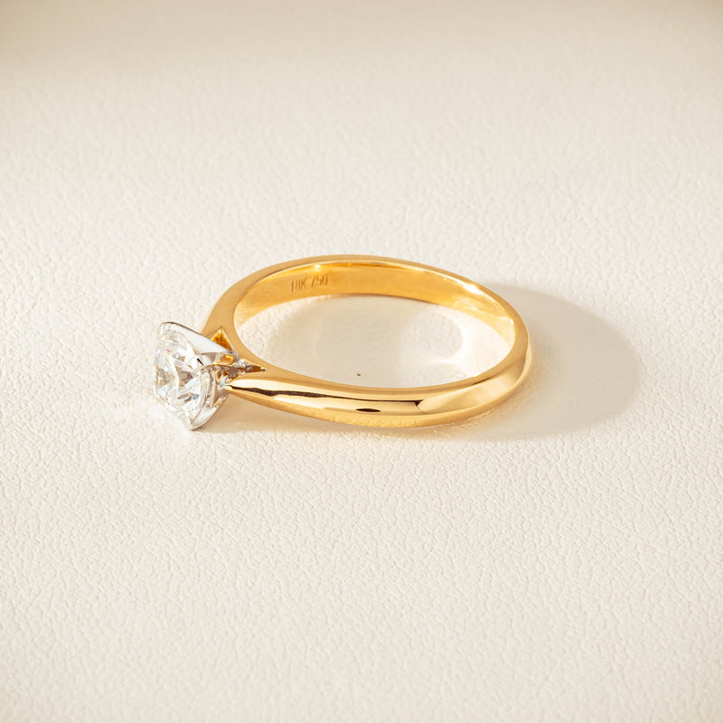 18ct Yellow Gold .72ct Reclaimed Diamond Venetian Ring - Ring - Walker & Hall