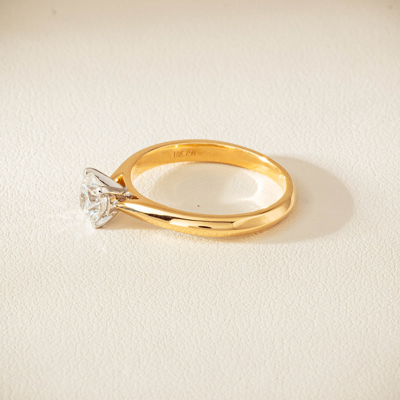 18ct Yellow Gold .72ct Reclaimed Diamond Venetian Ring - Ring - Walker & Hall