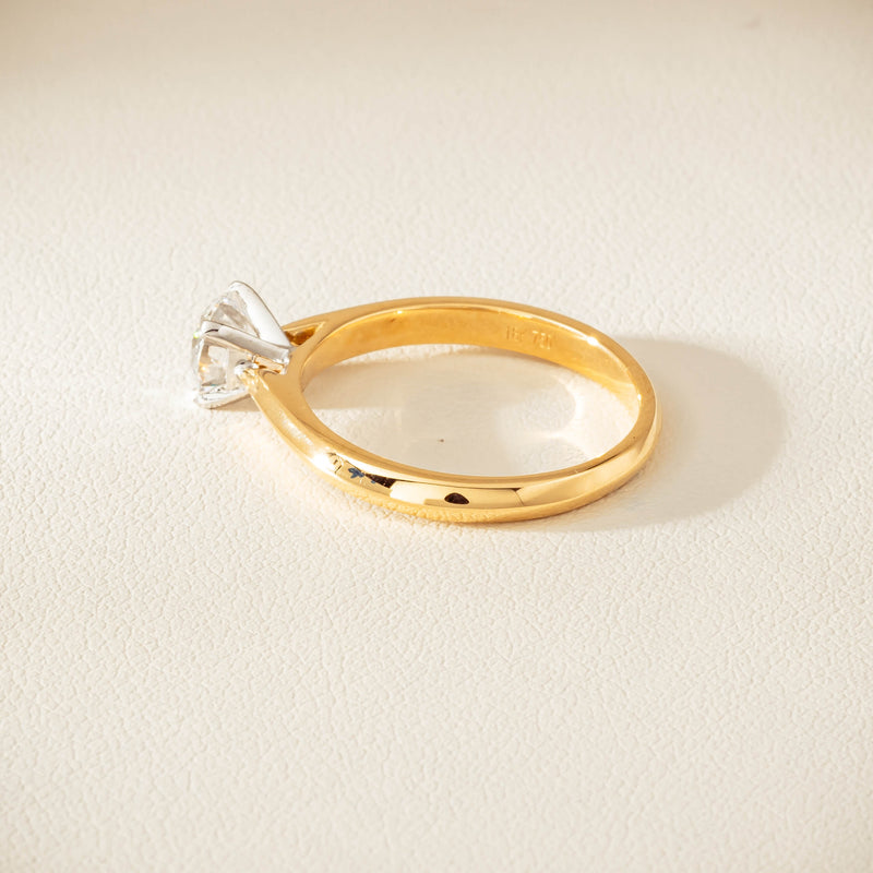 18ct Yellow Gold .72ct Reclaimed Diamond Venetian Ring - Ring - Walker & Hall