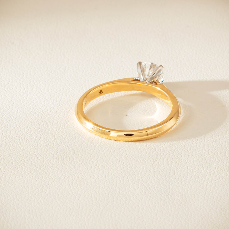 18ct Yellow Gold .72ct Reclaimed Diamond Venetian Ring - Ring - Walker & Hall