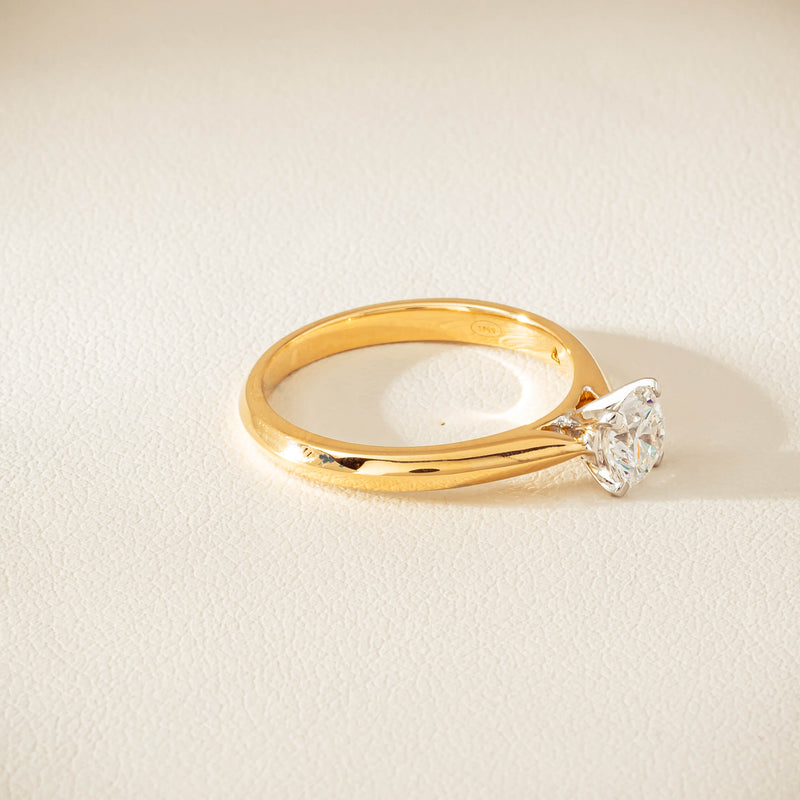 18ct Yellow Gold .72ct Reclaimed Diamond Venetian Ring - Ring - Walker & Hall