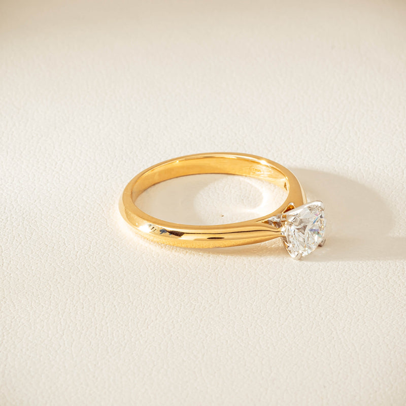 18ct Yellow Gold .72ct Reclaimed Diamond Venetian Ring - Ring - Walker & Hall