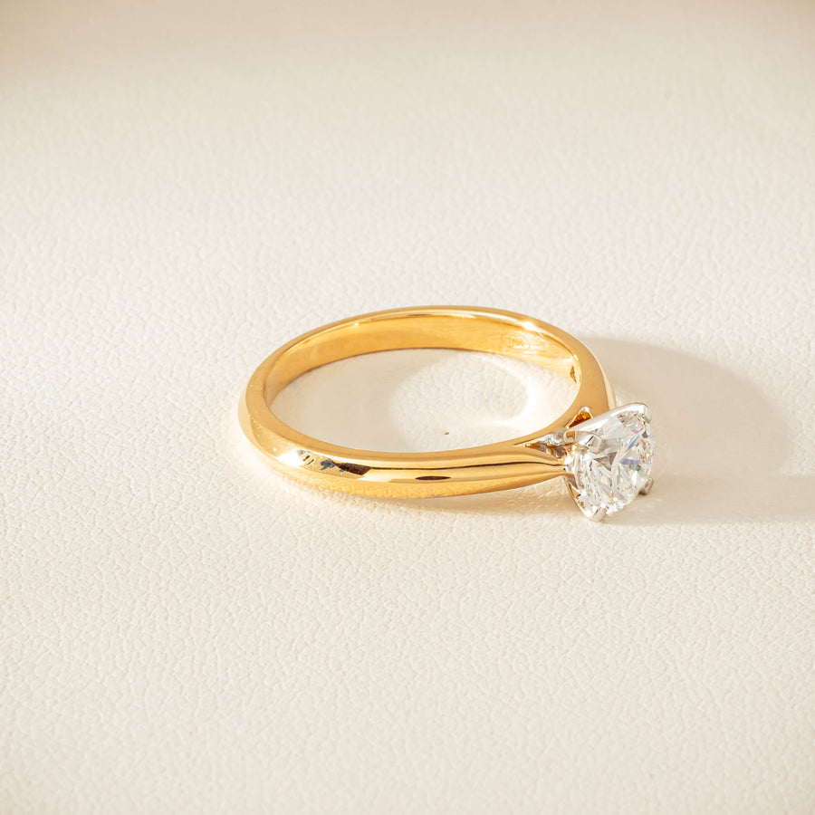 18ct Yellow Gold .72ct Reclaimed Diamond Venetian Ring - Ring - Walker & Hall