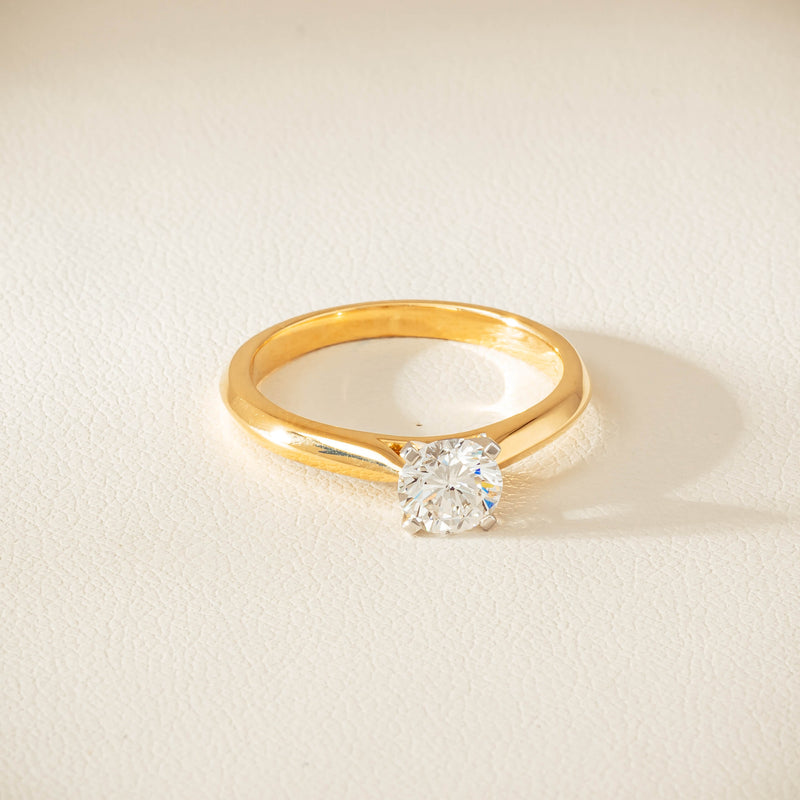 18ct Yellow Gold .72ct Reclaimed Diamond Venetian Ring - Ring - Walker & Hall