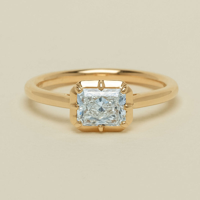18ct Yellow Gold 1.00ct Radiant Diamond Dawn Ring - Ring - Walker & Hall