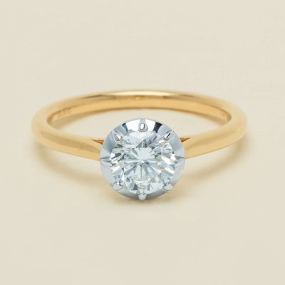 18ct Yellow & White Gold .87ct Reclaimed Diamond Dawn Ring - Ring - Walker & Hall