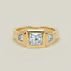 18ct Yellow Gold 1.04ct Reclaimed Princess-Cut Diamond Fusion Ring - Ring - Walker & Hall