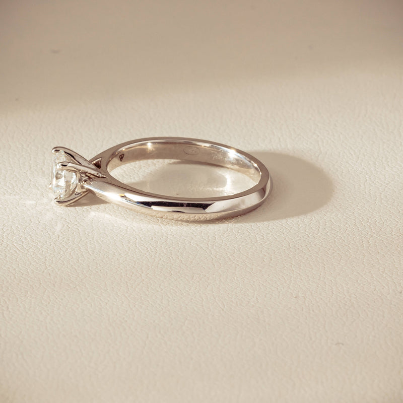 18ct White Gold .78ct Reclaimed Diamond Venetian Ring - Ring - Walker & Hall