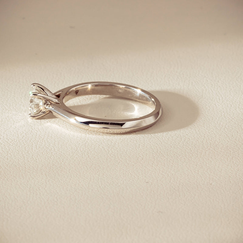 18ct White Gold .78ct Reclaimed Diamond Venetian Ring - Ring - Walker & Hall