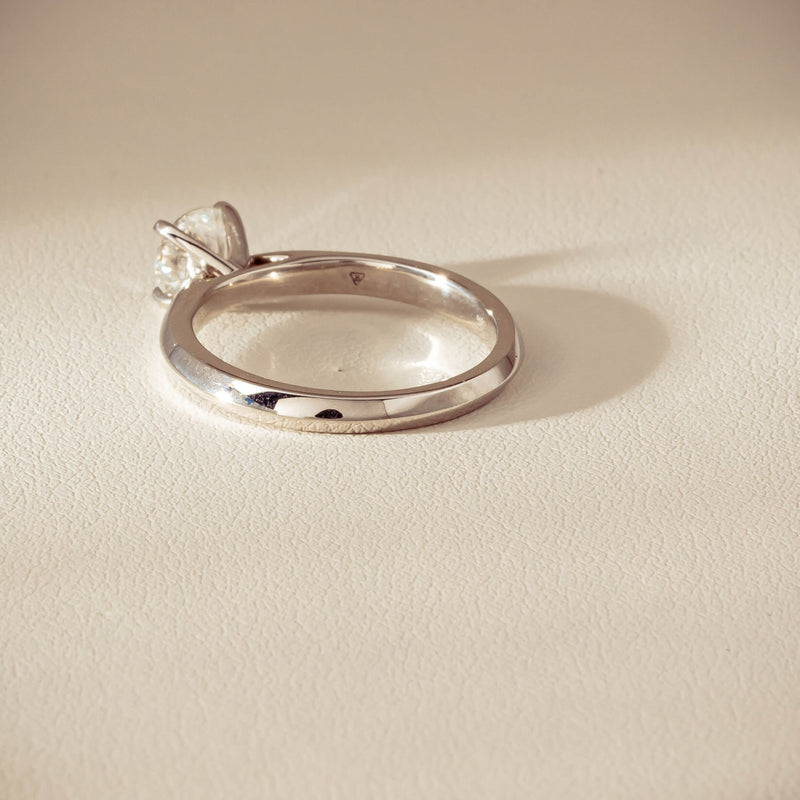 18ct White Gold .78ct Reclaimed Diamond Venetian Ring - Ring - Walker & Hall