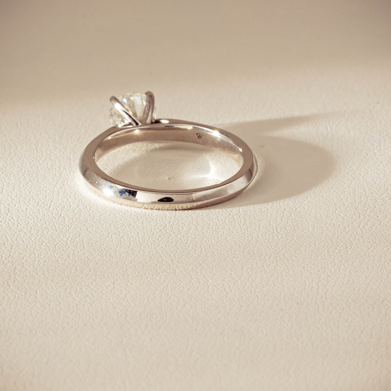 18ct White Gold .78ct Reclaimed Diamond Venetian Ring - Ring - Walker & Hall