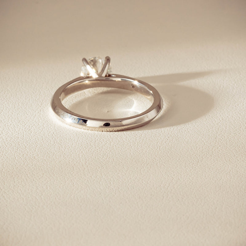 18ct White Gold .78ct Reclaimed Diamond Venetian Ring - Ring - Walker & Hall