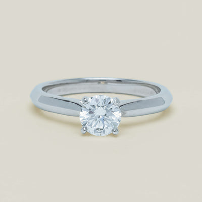 18ct White Gold .78ct Reclaimed Diamond Venetian Ring - Ring - Walker & Hall