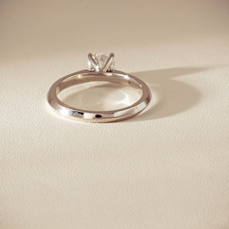 18ct White Gold .78ct Reclaimed Diamond Venetian Ring - Ring - Walker & Hall