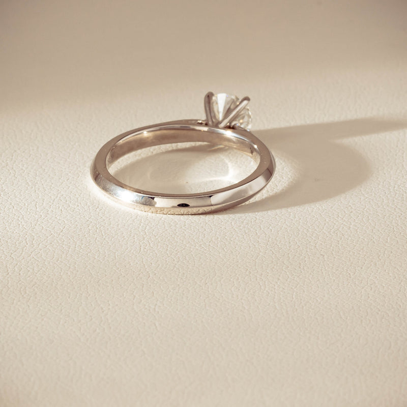 18ct White Gold .78ct Reclaimed Diamond Venetian Ring - Ring - Walker & Hall