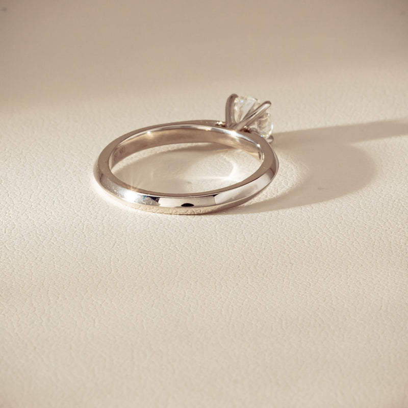 18ct White Gold .78ct Reclaimed Diamond Venetian Ring - Ring - Walker & Hall