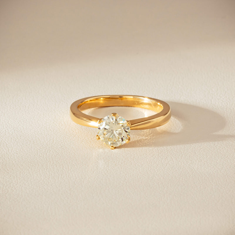 18ct Yellow Gold 1.05ct Reclaimed Fancy Diamond Nova Ring - Ring - Walker & Hall