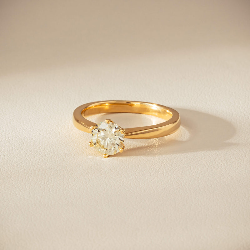 18ct Yellow Gold 1.05ct Reclaimed Fancy Diamond Nova Ring - Ring - Walker & Hall