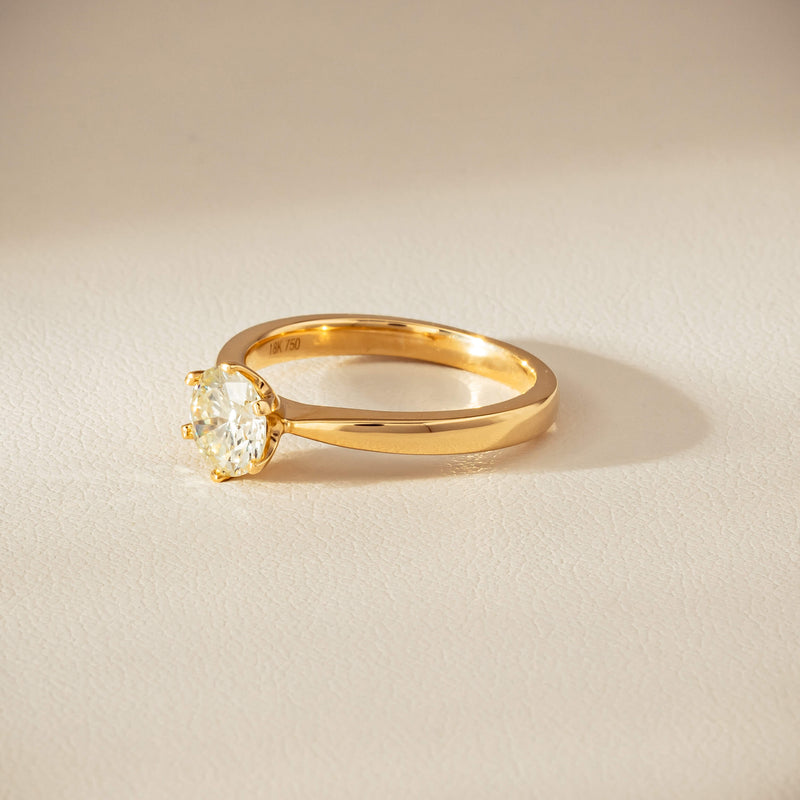 18ct Yellow Gold 1.05ct Reclaimed Fancy Diamond Nova Ring - Ring - Walker & Hall