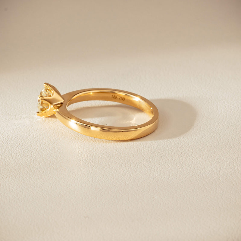 18ct Yellow Gold 1.05ct Reclaimed Fancy Diamond Nova Ring - Ring - Walker & Hall