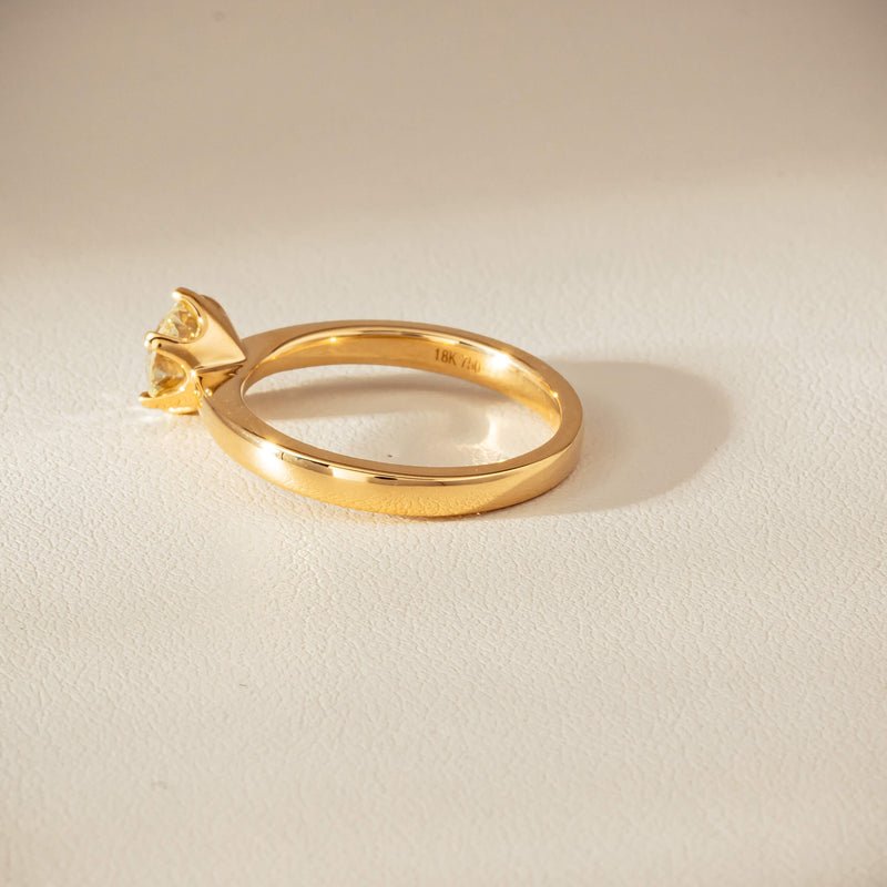 18ct Yellow Gold 1.05ct Reclaimed Fancy Diamond Nova Ring - Ring - Walker & Hall