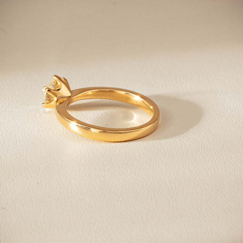 18ct Yellow Gold 1.05ct Reclaimed Fancy Diamond Nova Ring - Ring - Walker & Hall