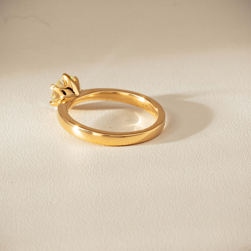 18ct Yellow Gold 1.05ct Reclaimed Fancy Diamond Nova Ring - Ring - Walker & Hall