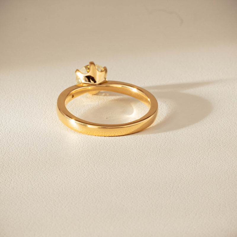 18ct Yellow Gold 1.05ct Reclaimed Fancy Diamond Nova Ring - Ring - Walker & Hall