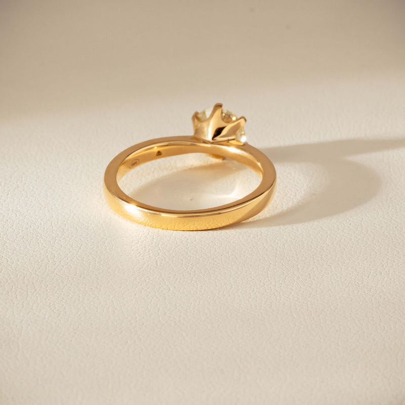 18ct Yellow Gold 1.05ct Reclaimed Fancy Diamond Nova Ring - Ring - Walker & Hall