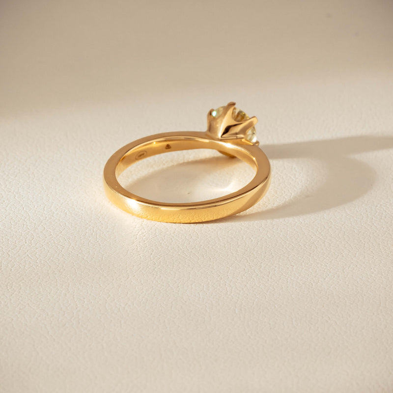 18ct Yellow Gold 1.05ct Reclaimed Fancy Diamond Nova Ring - Ring - Walker & Hall