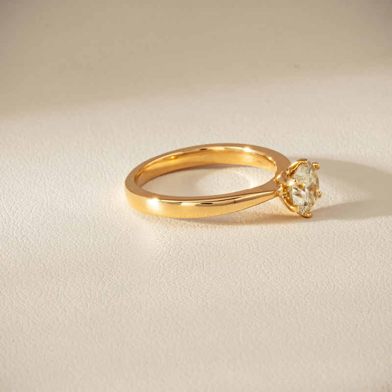 18ct Yellow Gold 1.05ct Reclaimed Fancy Diamond Nova Ring - Ring - Walker & Hall