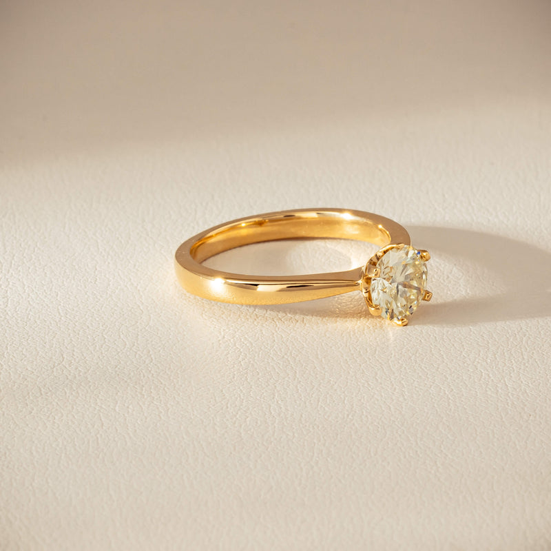 18ct Yellow Gold 1.05ct Reclaimed Fancy Diamond Nova Ring - Ring - Walker & Hall