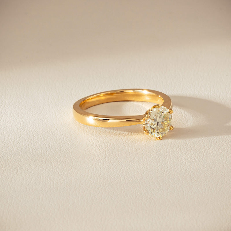 18ct Yellow Gold 1.05ct Reclaimed Fancy Diamond Nova Ring - Ring - Walker & Hall