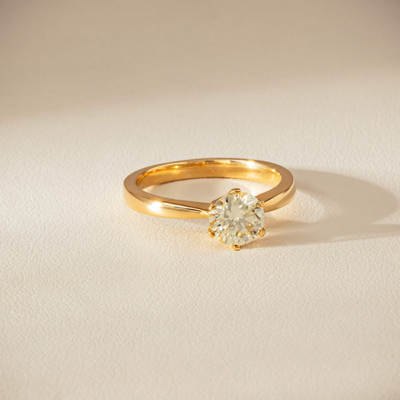 18ct Yellow Gold 1.05ct Reclaimed Fancy Diamond Nova Ring - Ring - Walker & Hall