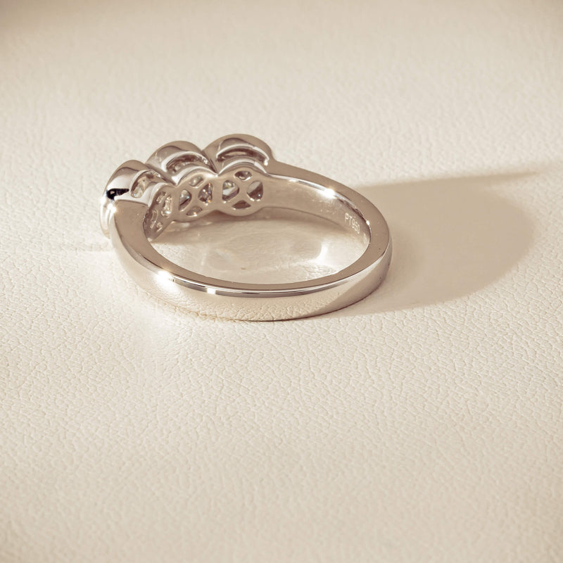 Platinum 1.61ct Reclaimed Diamond Three-Stone Natalia Ring - Ring - Walker & Hall