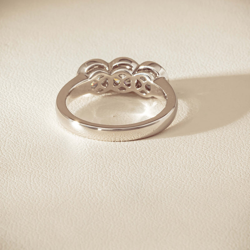 Platinum 1.61ct Reclaimed Diamond Three-Stone Natalia Ring - Ring - Walker & Hall