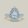 18ct White Gold 1.03ct Pear Cut Reclaimed Diamond Belle Ring - Ring - Walker & Hall