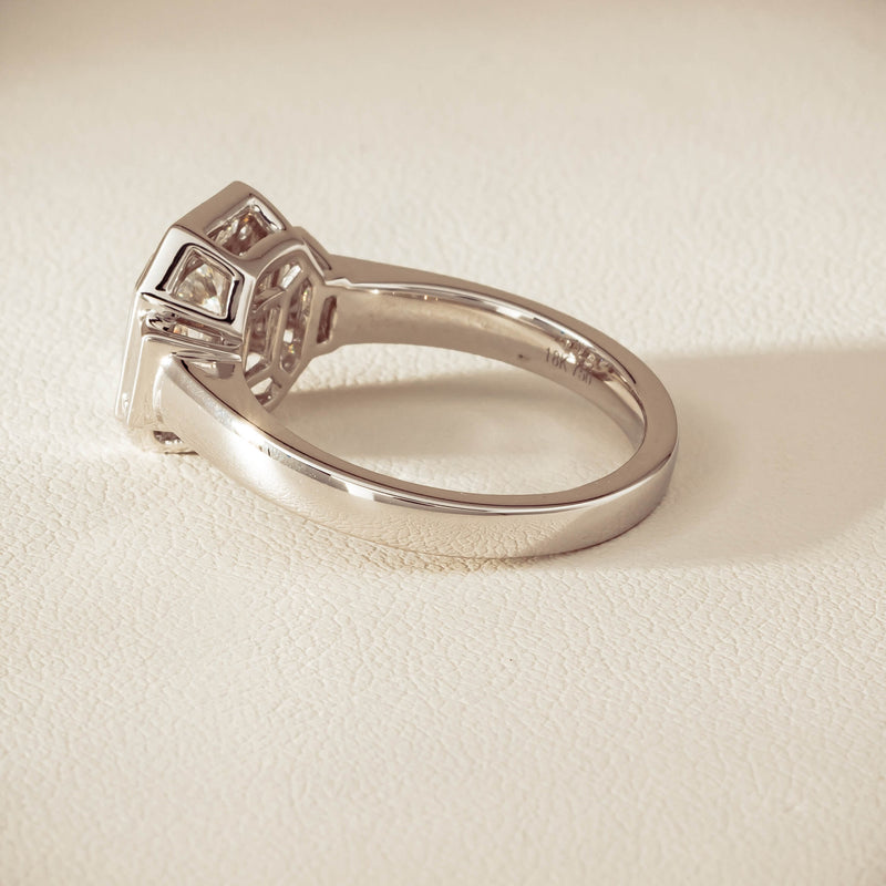 18ct White Gold .75ct Reclaimed Diamond Magritte Ring - Ring - Walker & Hall