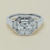 18ct White Gold .75ct Reclaimed Diamond Magritte Ring - Ring - Walker & Hall