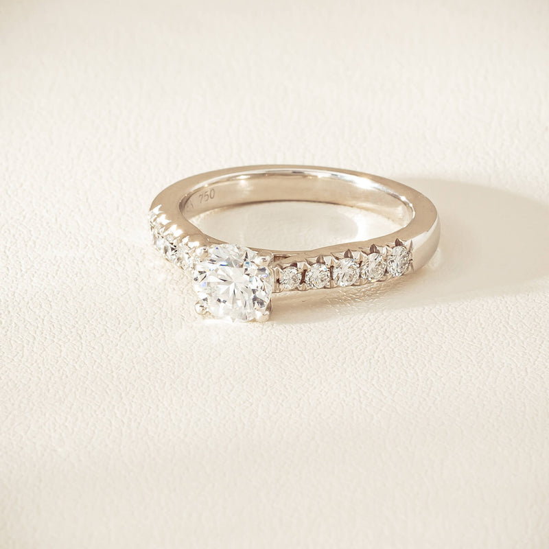 18ct White Gold .91ct Reclaimed Diamond Phoenix Ring - Ring - Walker & Hall