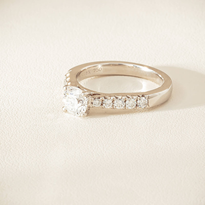 18ct White Gold .91ct Reclaimed Diamond Phoenix Ring - Ring - Walker & Hall