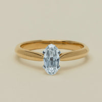 18ct Yellow Gold .70ct Modified Oval Diamond Venetian Ring - Ring - Walker & Hall