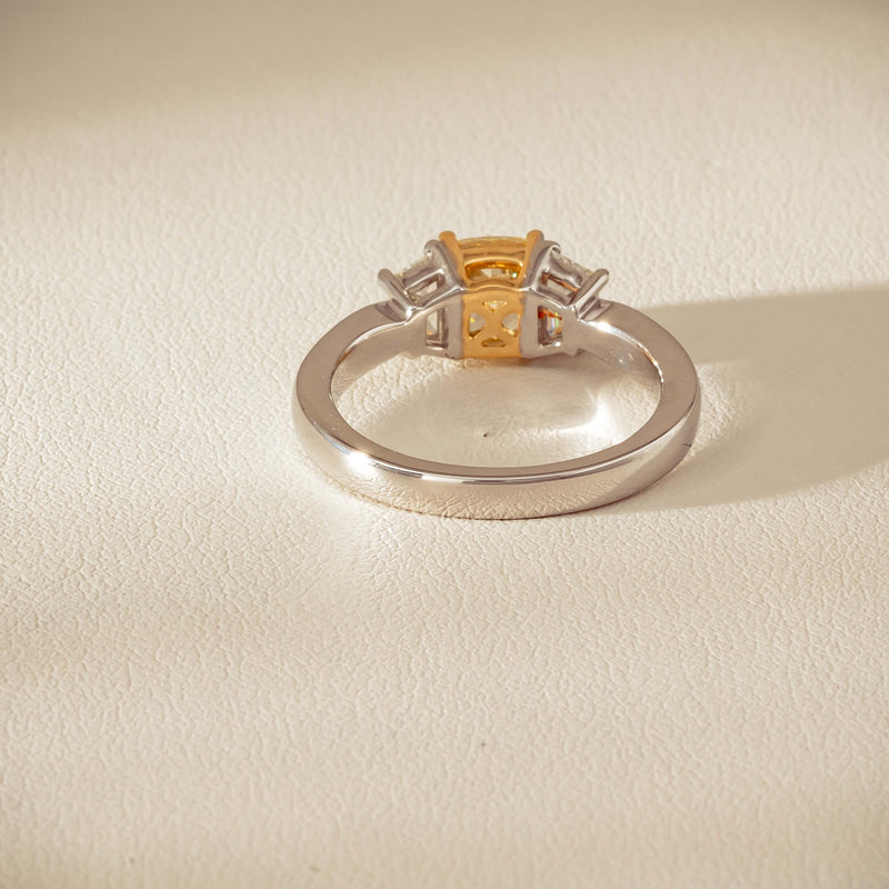 18ct White Gold 1.32ct Fancy Diamond Three-Stone Ring - Ring - Walker & Hall