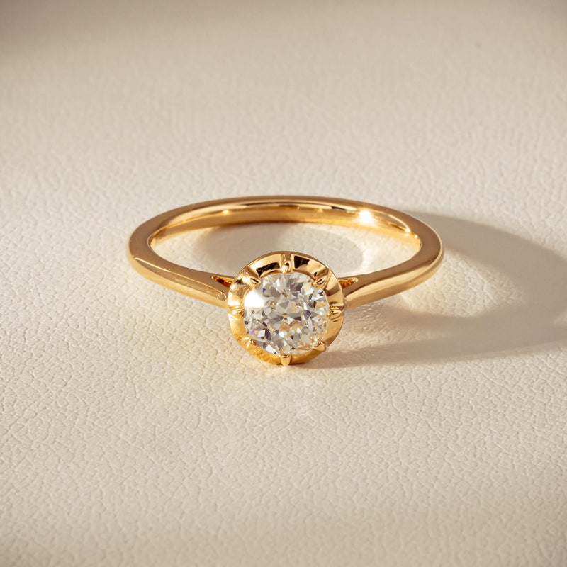 18ct Yellow Gold .69ct Reclaimed Old-Cut Diamond Dawn Ring - Ring - Walker & Hall