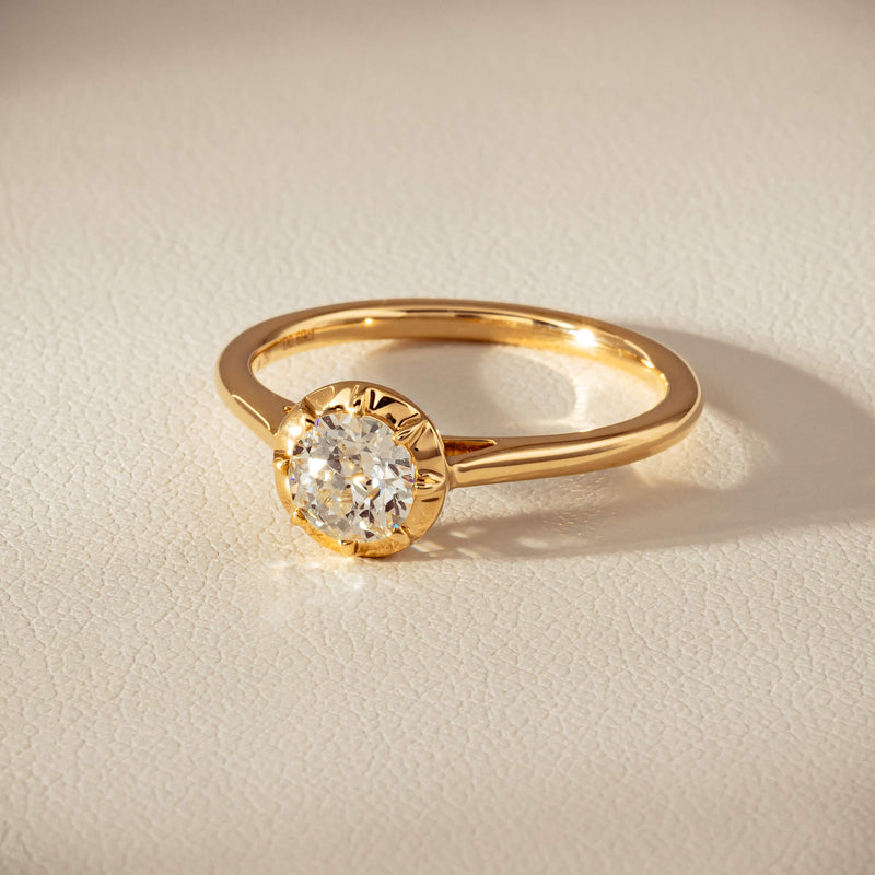 18ct Yellow Gold .69ct Reclaimed Old-Cut Diamond Dawn Ring - Ring - Walker & Hall