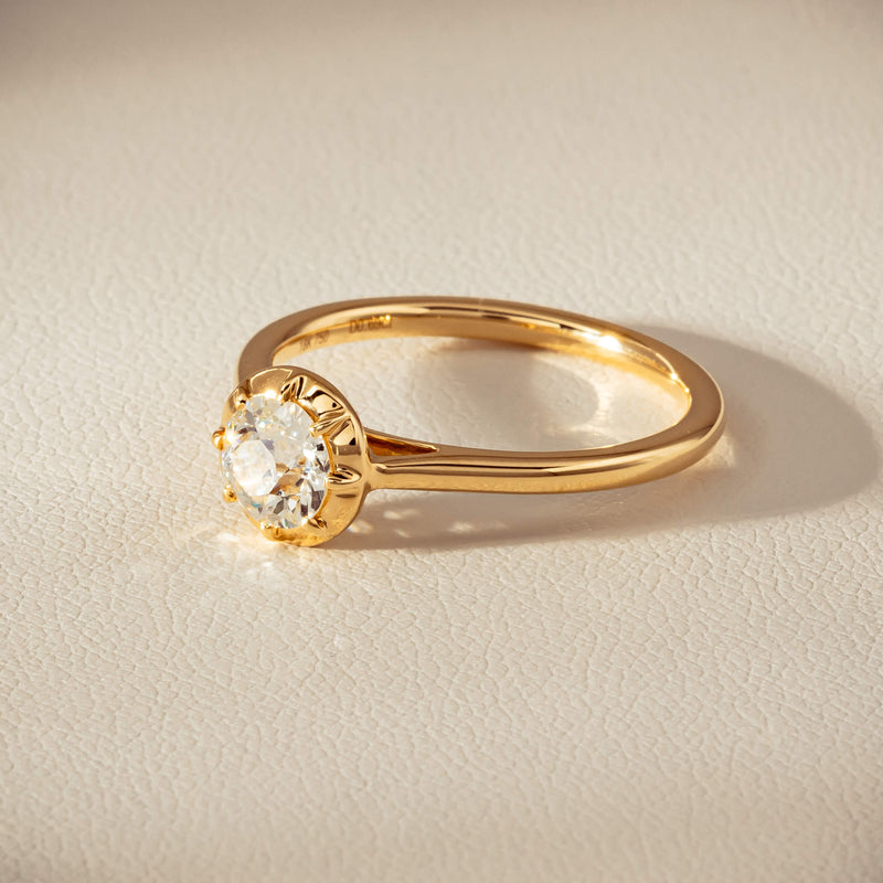 18ct Yellow Gold .69ct Reclaimed Old-Cut Diamond Dawn Ring - Ring - Walker & Hall