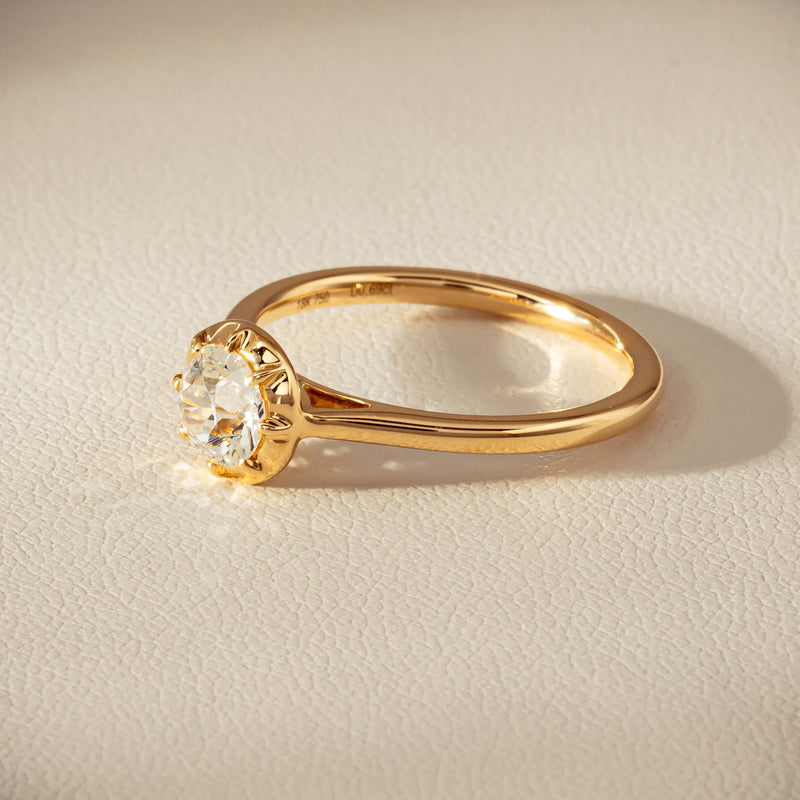 18ct Yellow Gold .69ct Reclaimed Old-Cut Diamond Dawn Ring - Ring - Walker & Hall