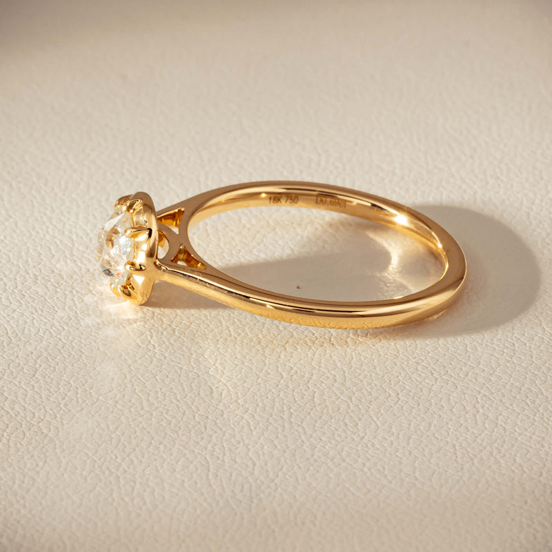 18ct Yellow Gold .69ct Reclaimed Old-Cut Diamond Dawn Ring - Ring - Walker & Hall